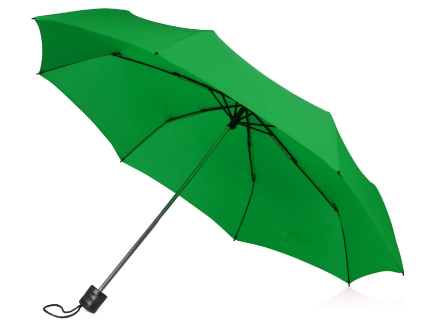 Зонт складной Columbus, механический, 3 сложения, с чехлом, зеленый фото 1