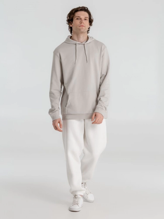 Толстовка с капюшоном унисекс Hoodie, дымчато-серая, размер 3XL фото 13