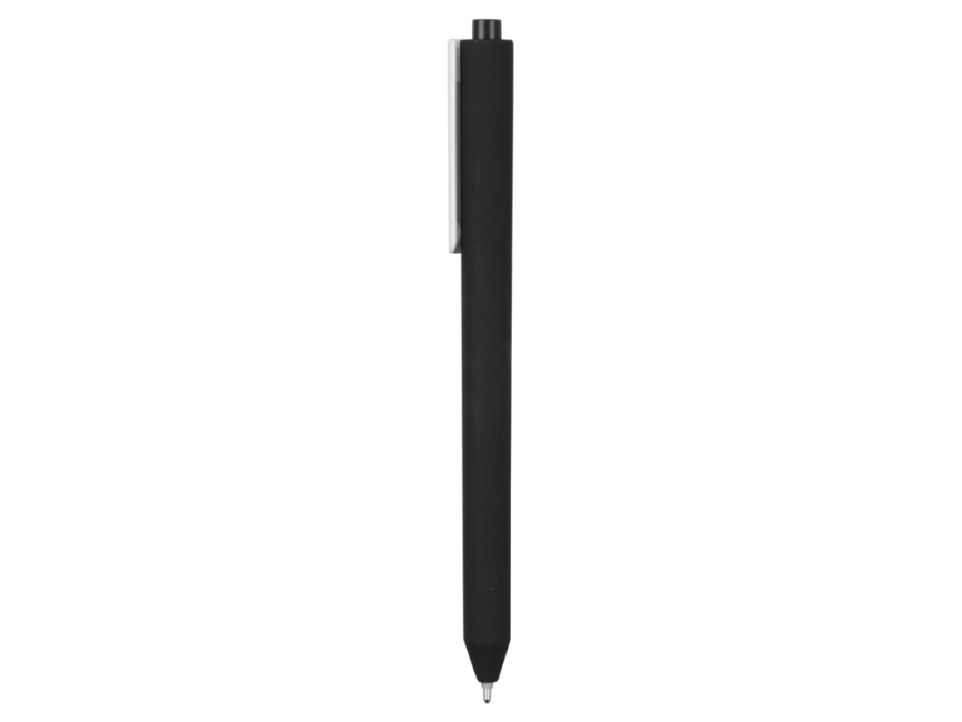 Ручка шариковая Pigra модель P03 PRM софт-тач, черный/белый фото 3