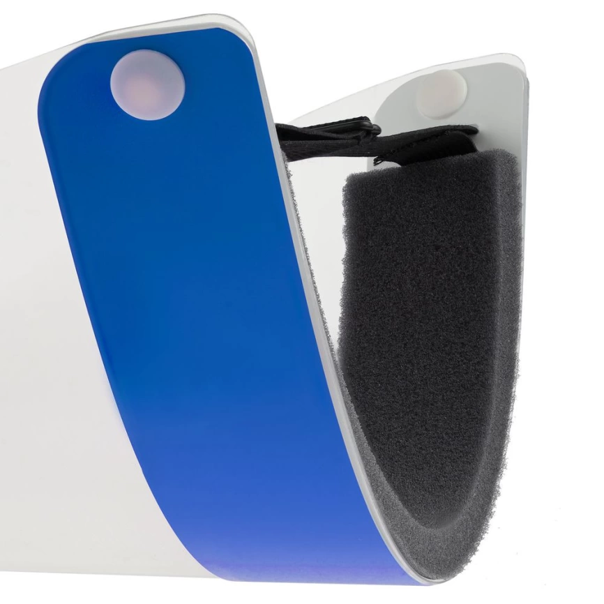 Прозрачный экран для лица Barrier, немедицинский, с синей лентой фото 6