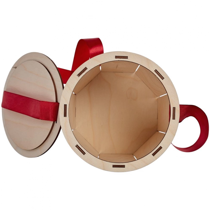 Коробка Drummer, круглая, с красной лентой фото 4