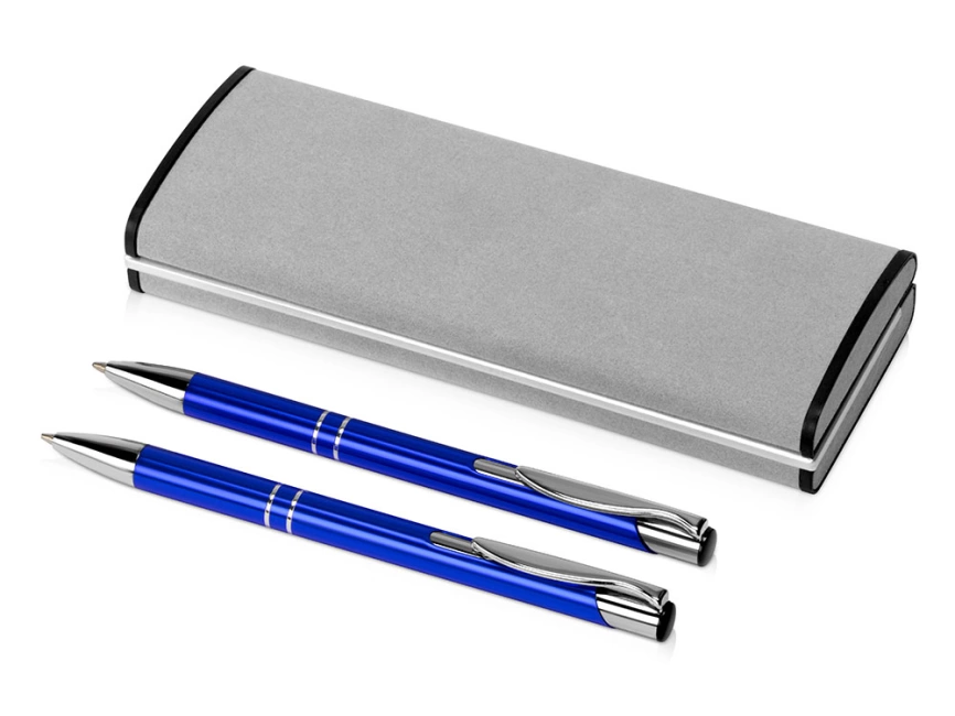 Набор Dublin: ручка шариковая, карандаш механический, ярко-синий в бархатном футляре фото 1