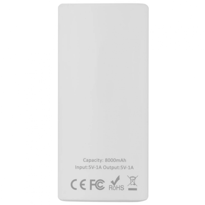 Внешний аккумулятор Power Torch 8000 мАч, глянцевый белый фото 6