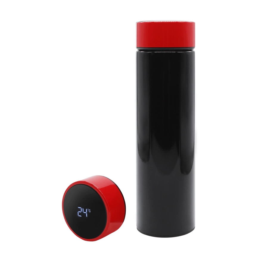 Термос Reactor duo black с датчиком температуры (черный с красным) фото 1