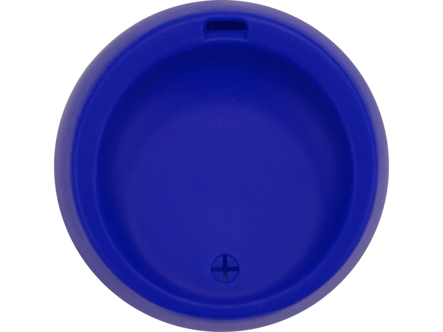 Стеклянный стакан Monday с силиконовой крышкой и манжетой, 350мл, синий фото 4