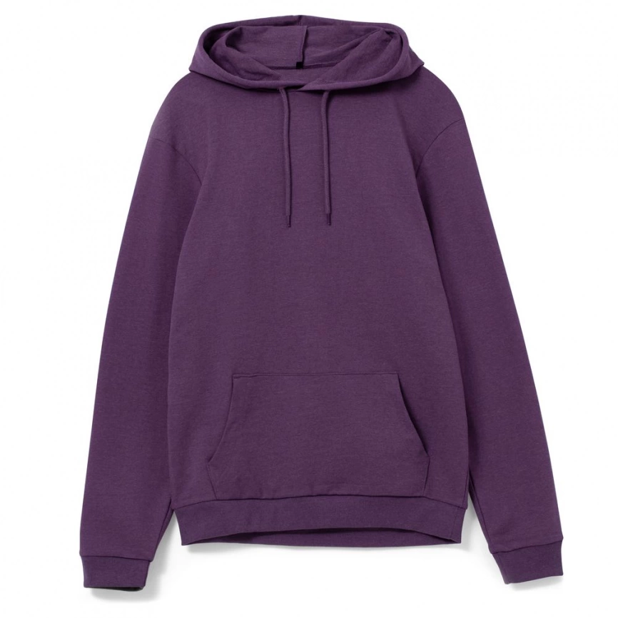 Толстовка с капюшоном унисекс Hoodie, фиолетовый меланж, размер S фото 6