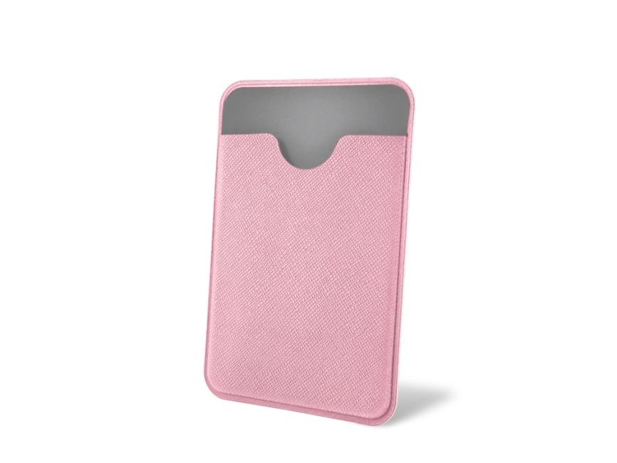 Чехол-картхолдер Favor на клеевой основе на телефон для пластиковых карт и и карт доступа, розовый фото 1