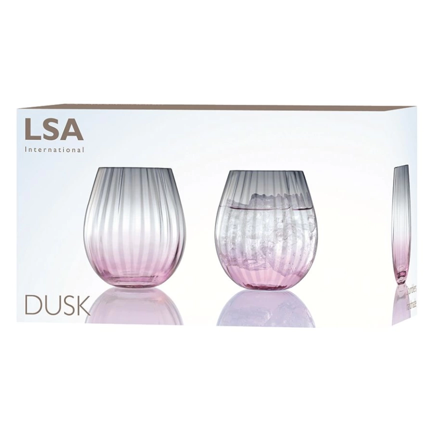 Набор из 2 стаканов Dusk, розовый с серым фото 5
