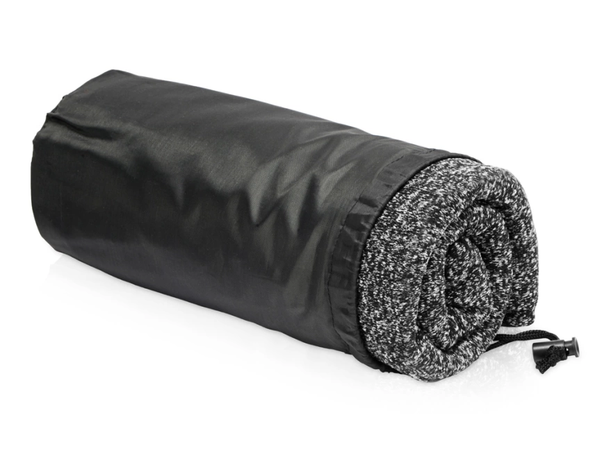 Плед вязаный Blend в чехле, черный фото 3