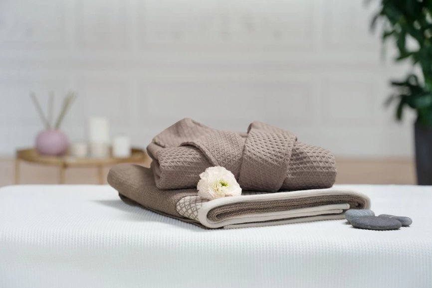 Полотенце Hamam, бежевое фото 7