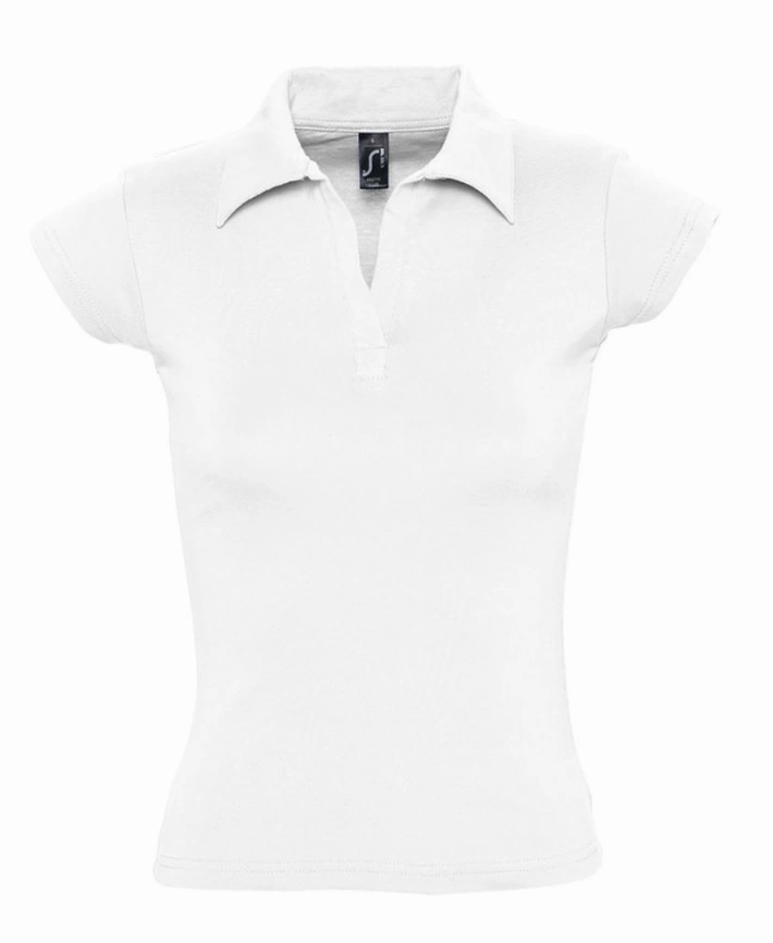 Рубашка поло женская без пуговиц Pretty 220 белая, размер L фото 1