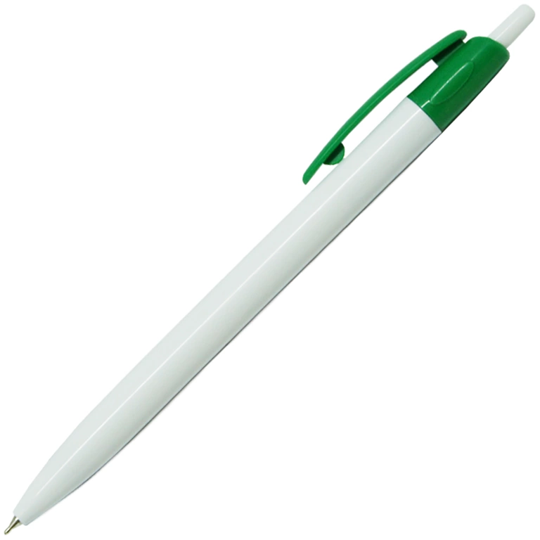 Ручка шариковая, пластик, белый/зеленый, Barron фото 1