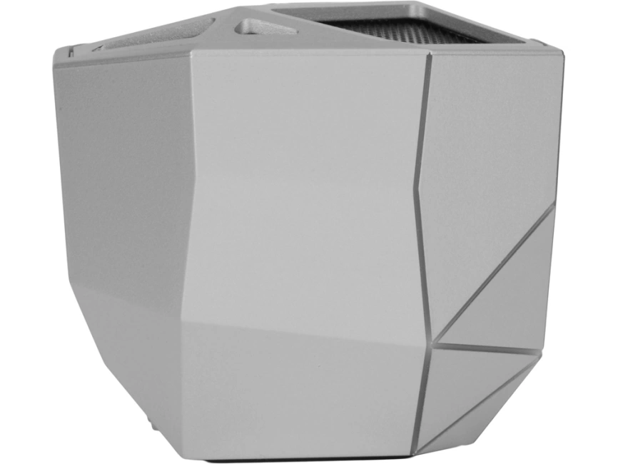 Портативная колонка Geo, серебристый + синяя подсветка фото 4