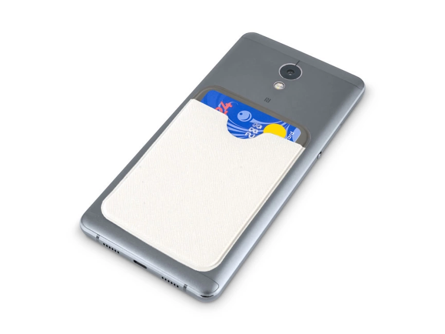 Чехол-картхолдер Favor на клеевой основе на телефон для пластиковых карт и и карт доступа, белый фото 4