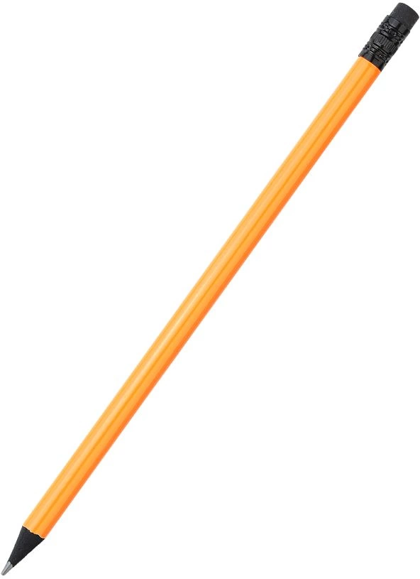 Карандаш Negro с чёрным ластиком, оранжевый фото 1