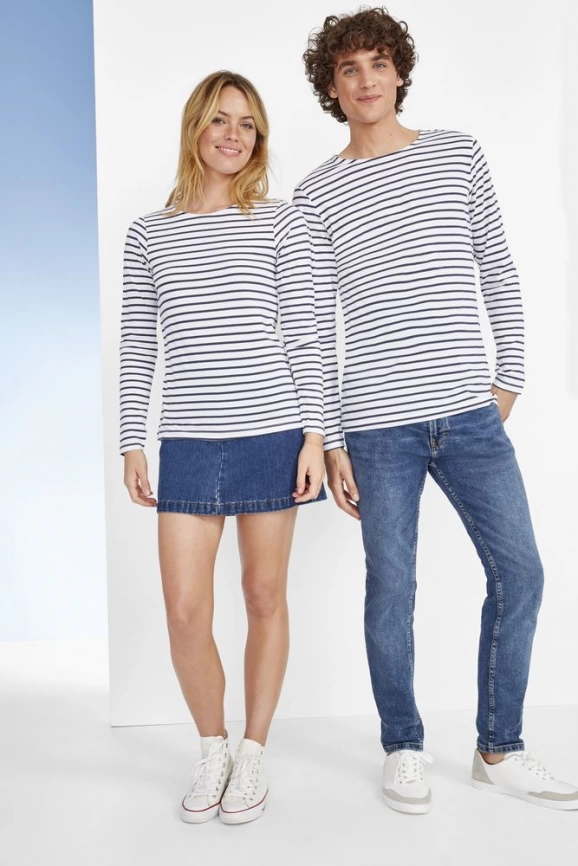 Футболка женская Marine Women, белый/темно-синий, размер L фото 5