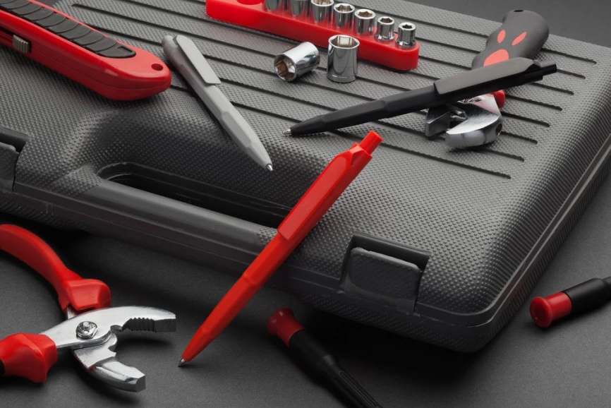 Ручка шариковая Prodir QS30 PRP Working Tool Soft Touch, черная фото 3