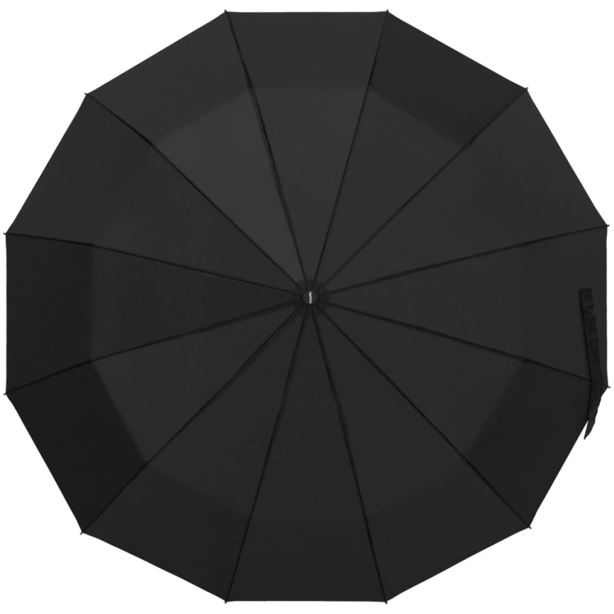 Зонт складной Fiber Magic Major, черный фото 4