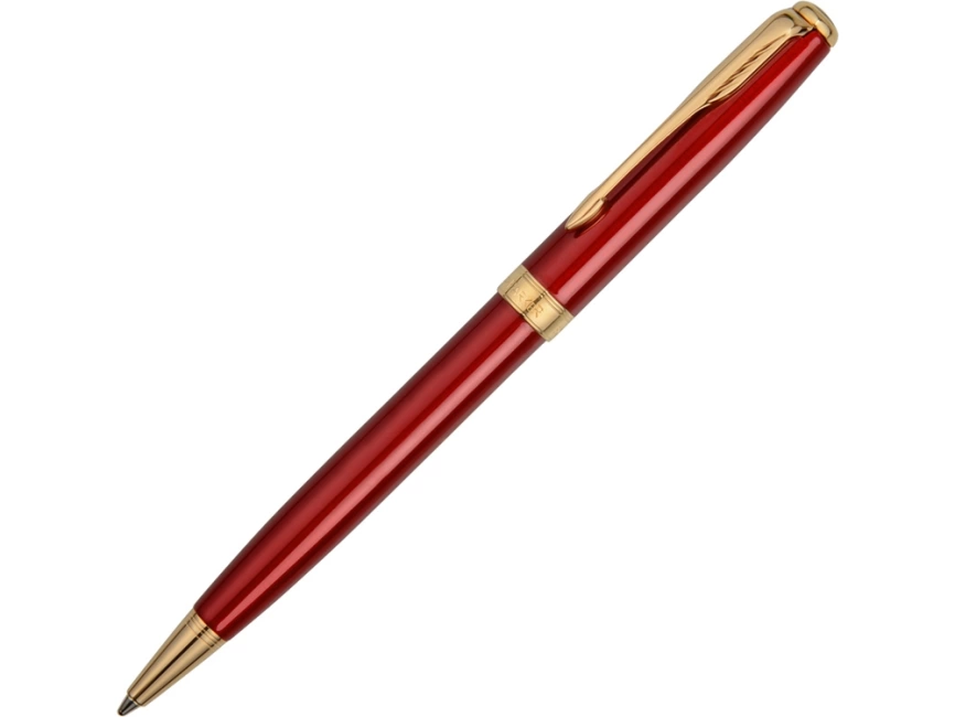 Ручка шариковая Parker модель SON13 RED GT BP F.BLK GB, красный/золотистый фото 1