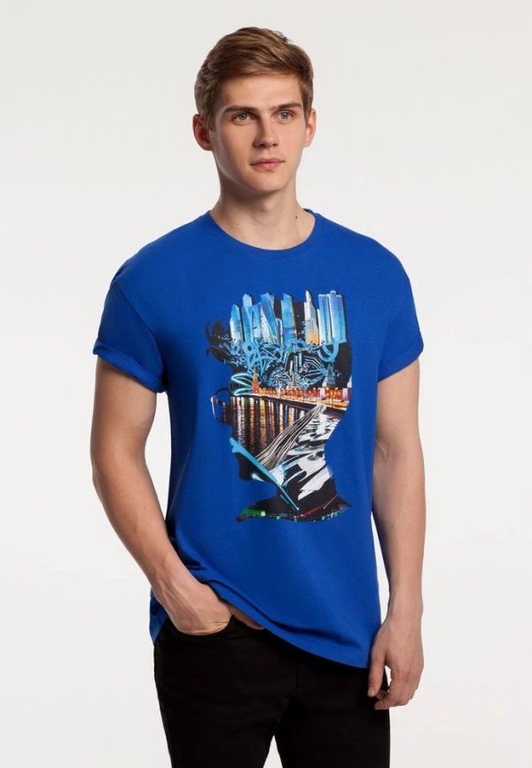 Футболка Moscow Boy, ярко-синяя, размер L фото 3