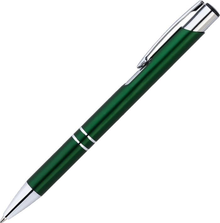 Ручка металлическая KOSKO, зелёная с серебристым фото 2