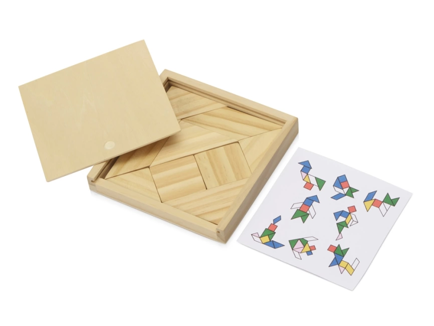 Деревянная головоломка в коробке Tangram фото 1