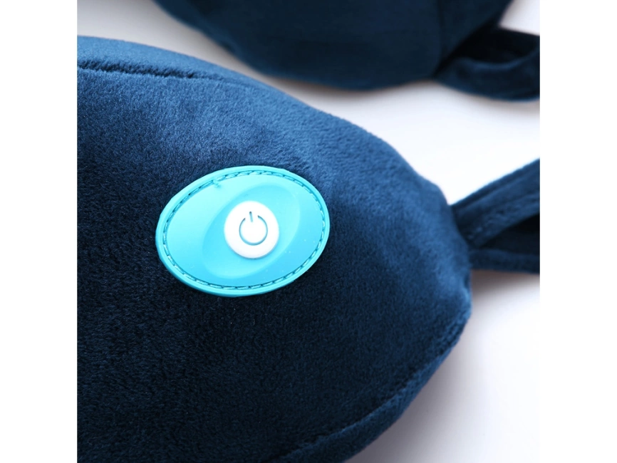 Подушка для путешествий со встроенным массажером Massage Tranquility Pillow, синий фото 5