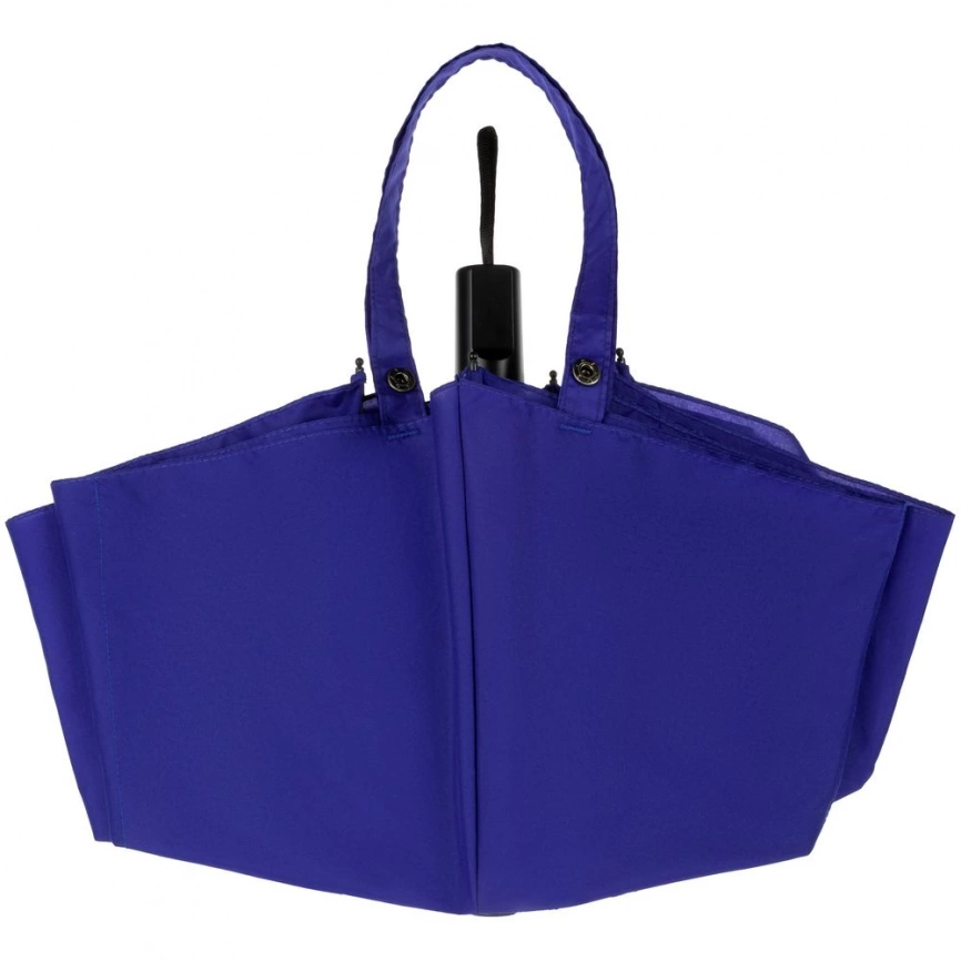 Зонт-сумка складной Stash, синий фото 5