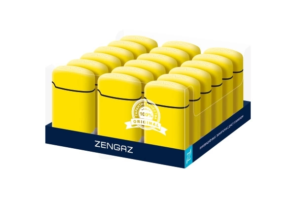 Зажигалка турбо Zenga, ZL-3, многоразовая, желтая фото 3