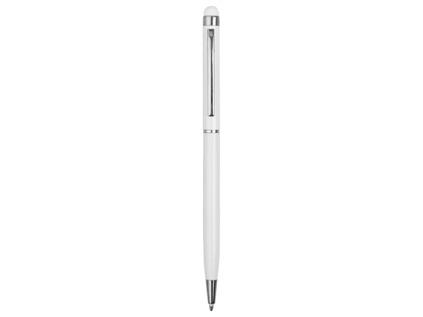 Ручка-стилус металлическая шариковая Jucy, белый фото 2