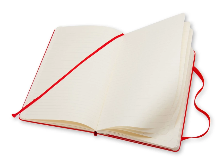 Записная книжка Moleskine Classic (в линейку) в твердой обложке, Large (13х21см), красный фото 3