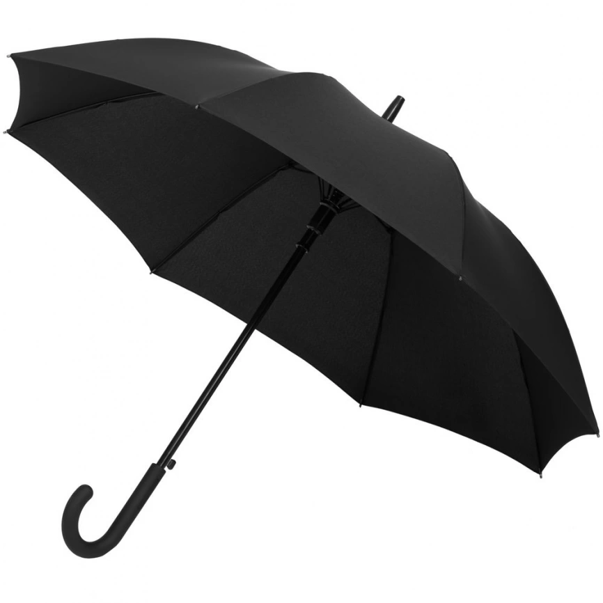 Зонт-трость Magic с проявляющимся рисунком в клетку, черный фото 4