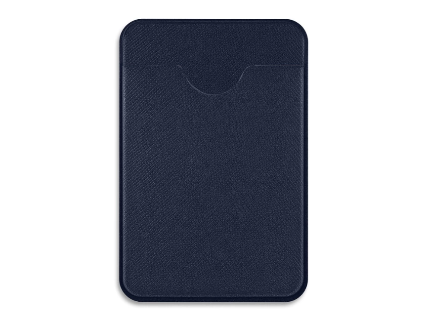 Чехол-картхолдер Favor на клеевой основе на телефон для пластиковых карт и и карт доступа, темно-синий фото 2