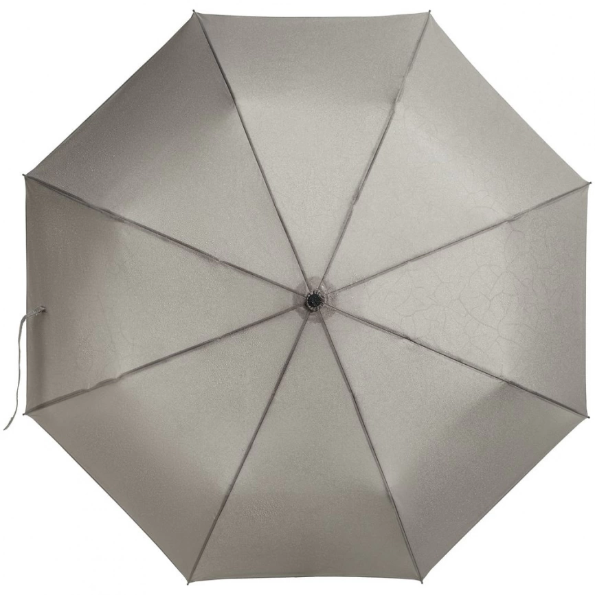 Складной зонт Tracery с проявляющимся рисунком, серый фото 1