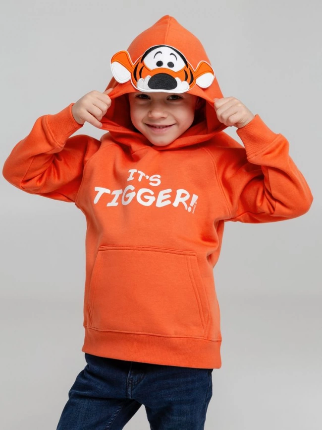 Худи детское Tigger In My Head, оранжевое, на рост 96-104 см (4 года) фото 1