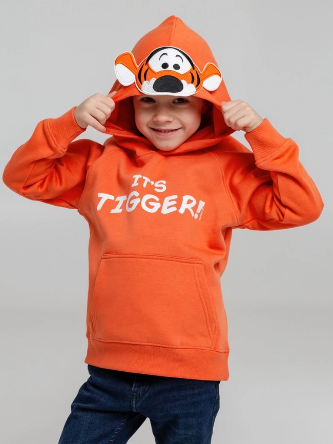 Худи детское Tigger In My Head, оранжевое, на рост 130-140 см (10 лет) фото 1
