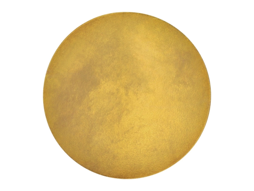 Значок металлический Круг, золотистый фото 5