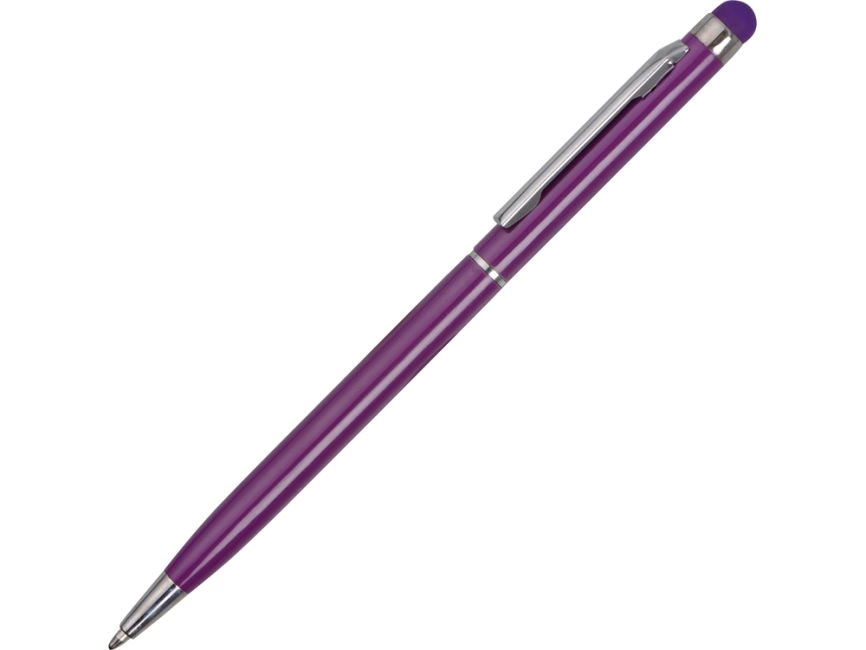 Ручка-стилус металлическая шариковая Jucy, фиолетовый фото 1
