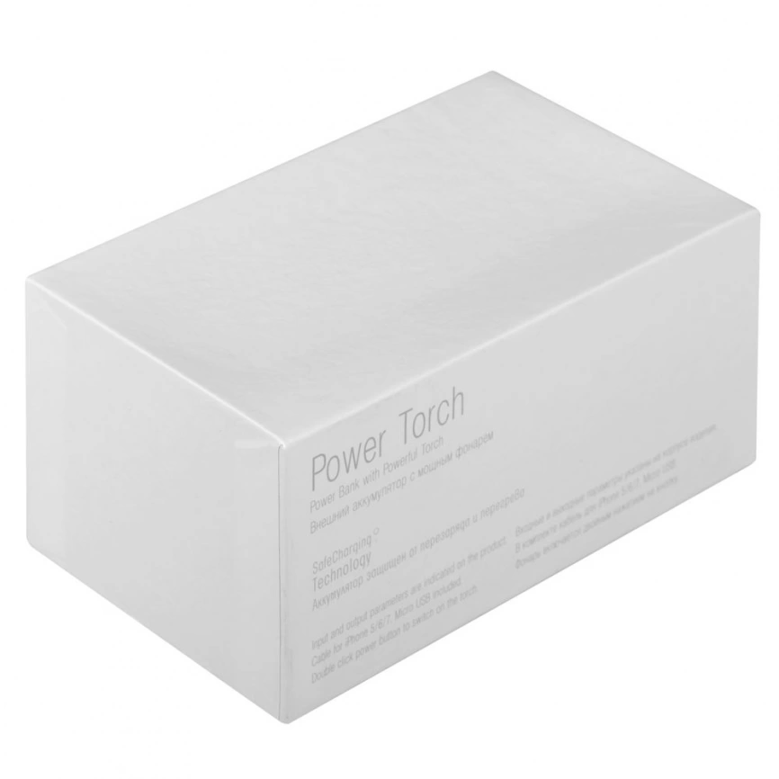 Внешний аккумулятор Power Torch 8000 мАч, глянцевый белый фото 7
