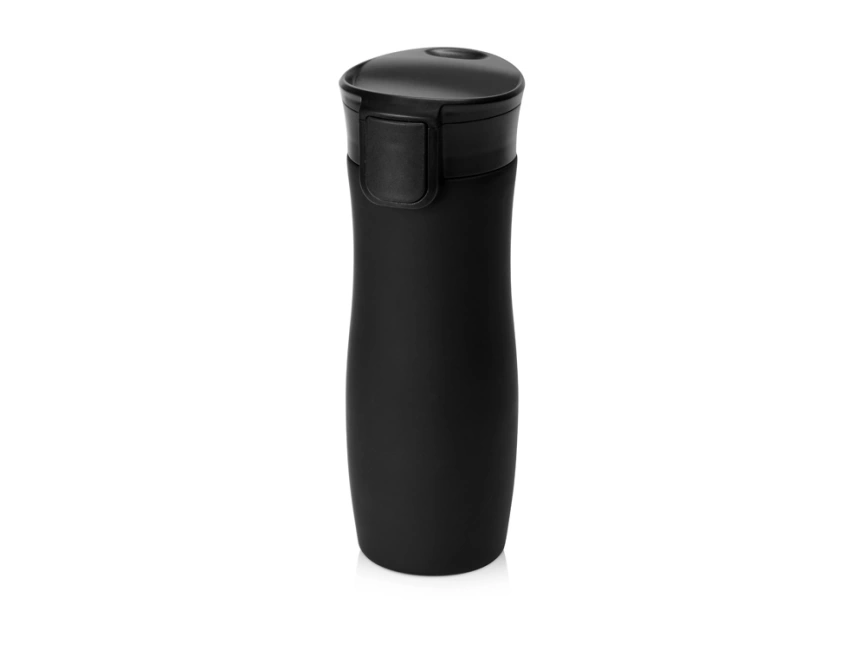 Вакуумная термокружка с кнопкой Streamline, Waterline, soft-touch, черный фото 1
