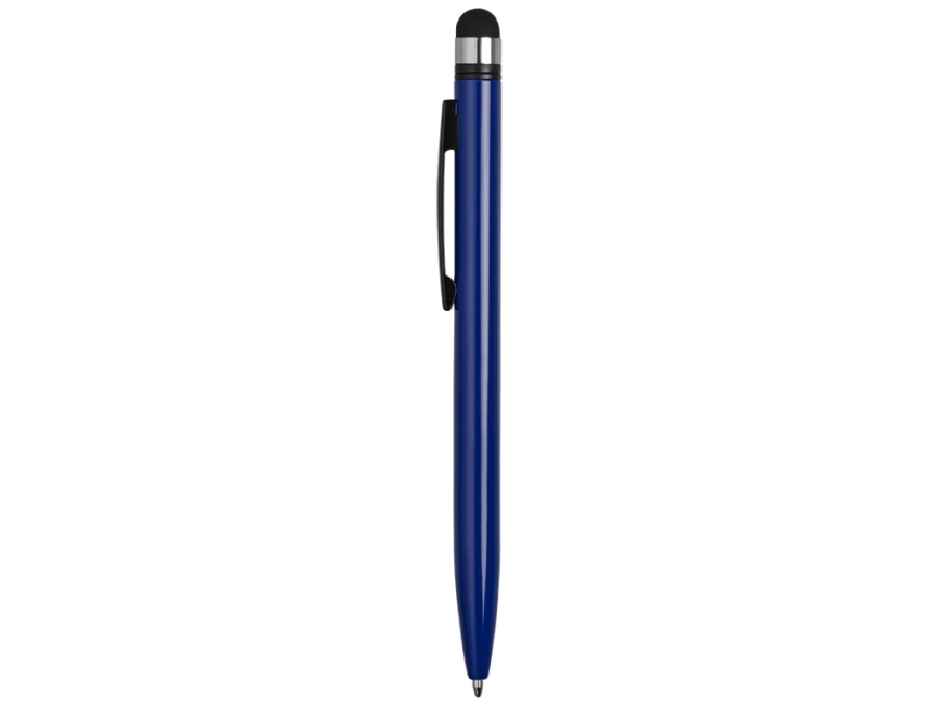 Ручка-стилус металлическая шариковая Poke, синий/черный фото 3