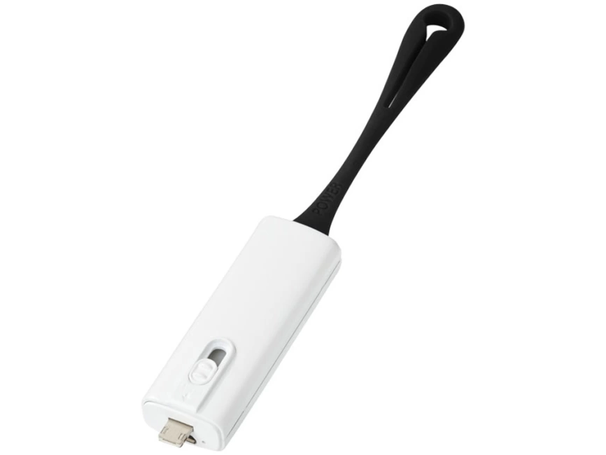 Повербанк Denzi 700 мАч с интегрированными штекерами, белый/черный фото 1