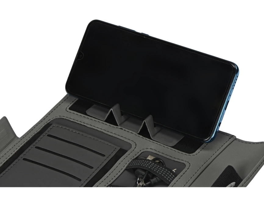 Органайзер с беспроводной зарядкой 5000 mAh Powernote, светло-серый фото 13