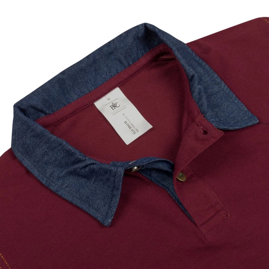 Рубашка поло мужская DNM Forward бордовая, размер XL фото 3