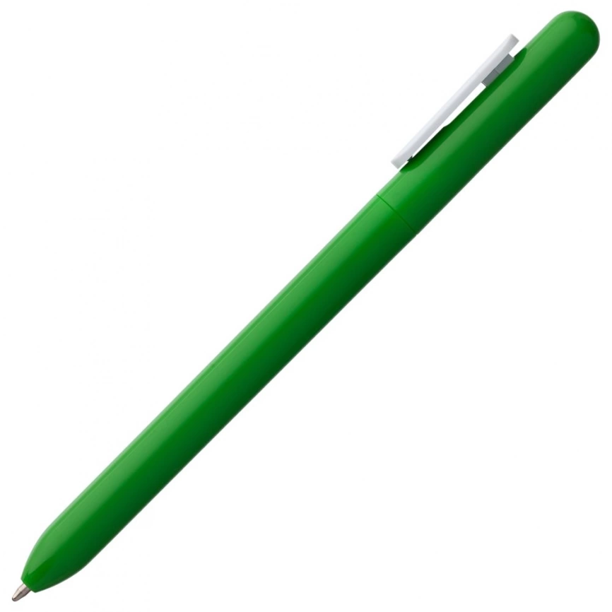 Ручка шариковая Swiper, зеленая с белым фото 3