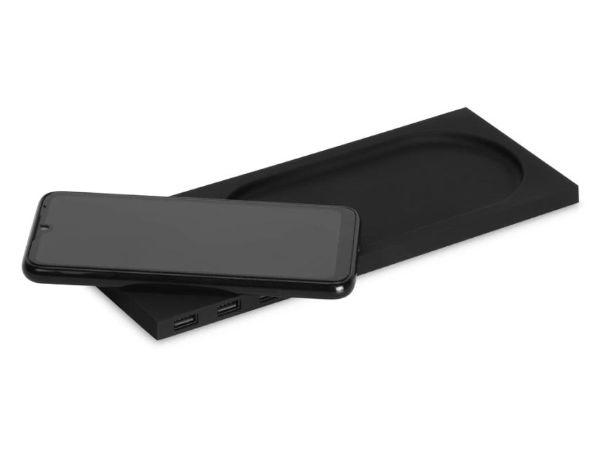 Беспроводное настольное зарядное устройство Glide с подсветкой, софт тач фото 7