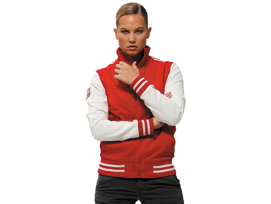 Толстовка Varsity, красный/натуральный белый фото 6