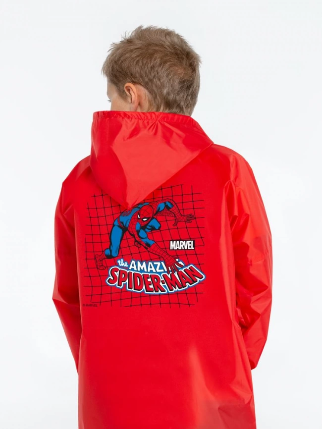 Дождевик детский Amazing Spider-Man, красный, размер на 7-9 лет фото 4