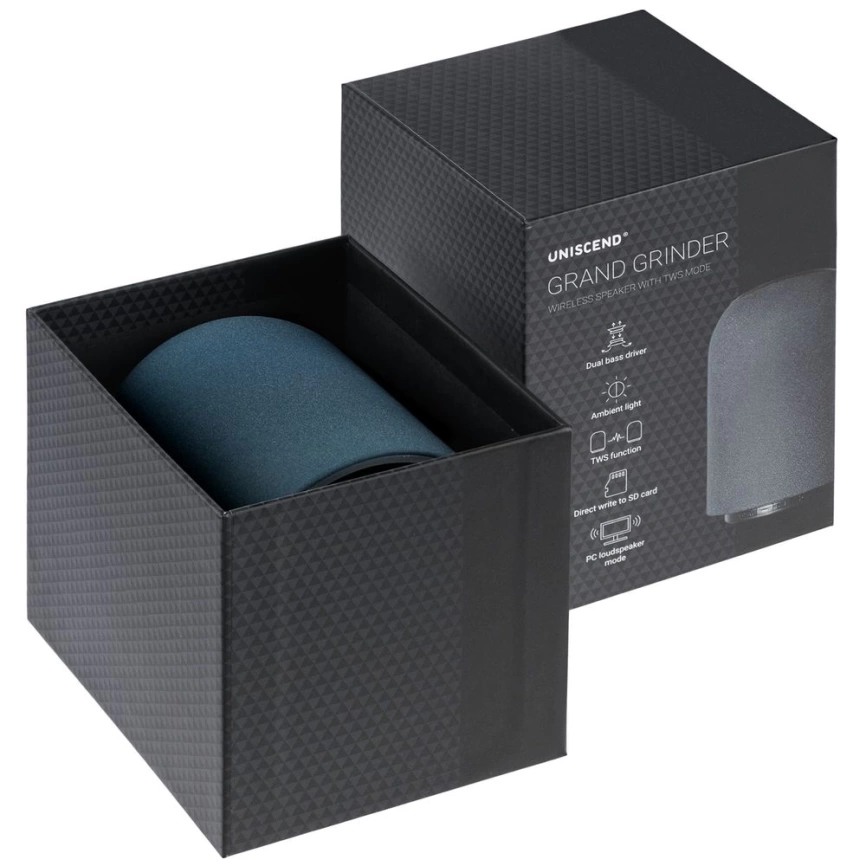 Беспроводная колонка Uniscend Grand Grinder, серо-синяя фото 11