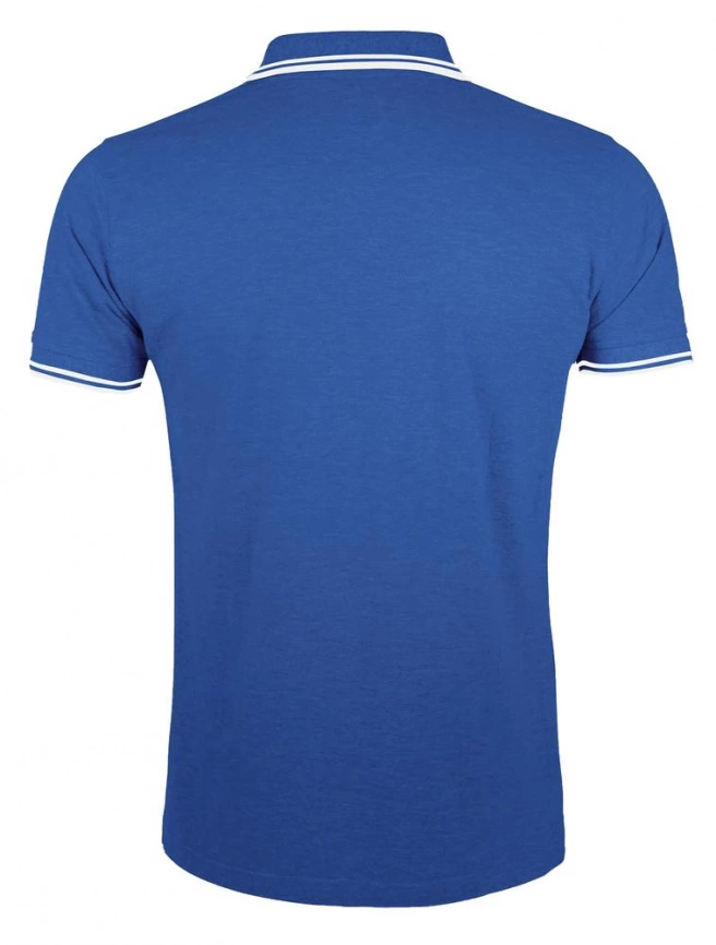 Рубашка поло мужская Pasadena Men 200 с контрастной отделкой ярко-синяя с белым, размер S фото 2